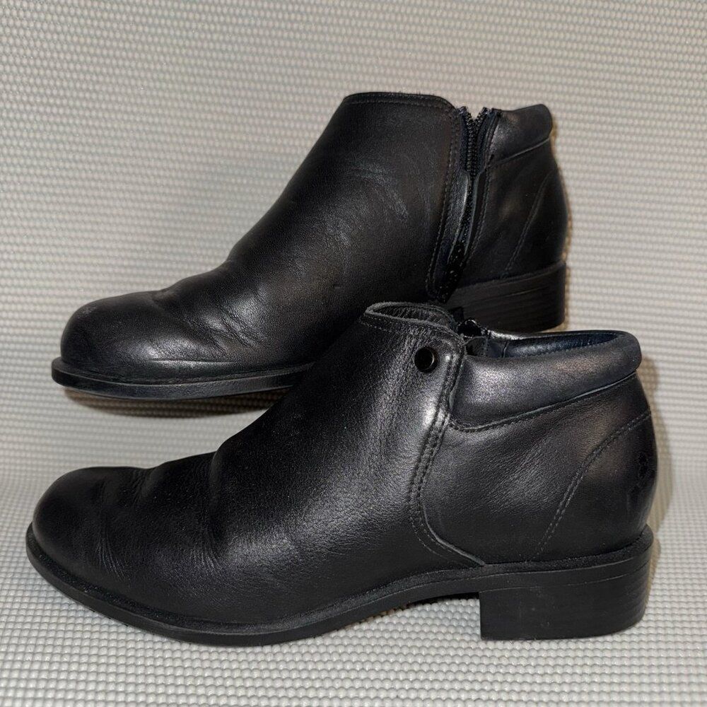 SAS Bethany Black Leather Casual Comfy Ankle Booties Shoes Women’s Size 8.5M